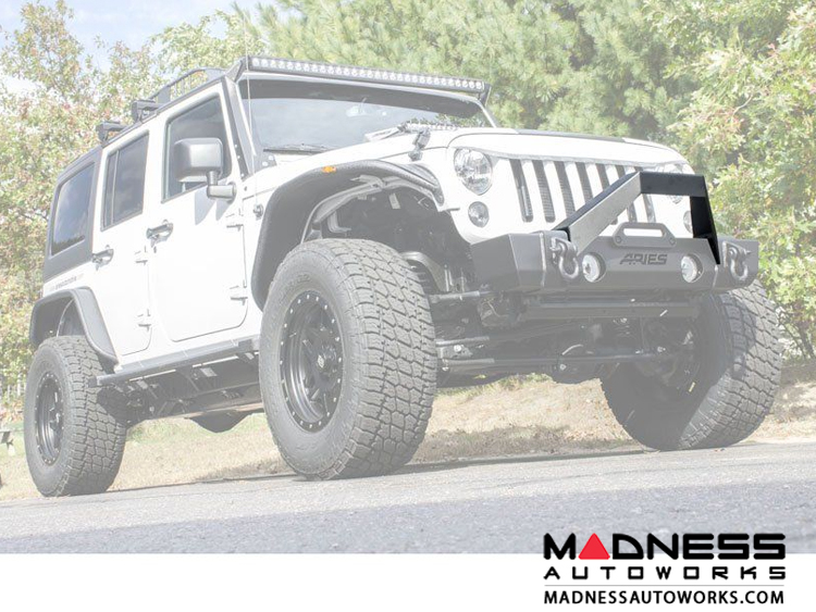 Jeep Wrangler JL Front Bumper Angular Brush Guard - Carbide Black Powder Coat